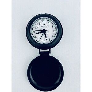Samsonite Compact Travel Alarm Clock - Camping - Black - Flip Case‎ -  Works!!